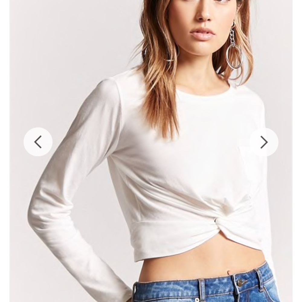 White crop top